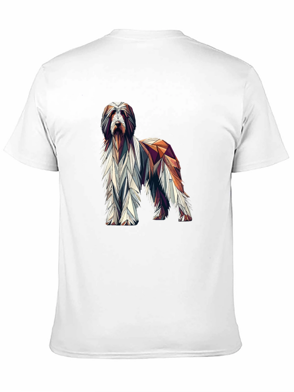 Geometric Dog Graphic Black T-Shirt