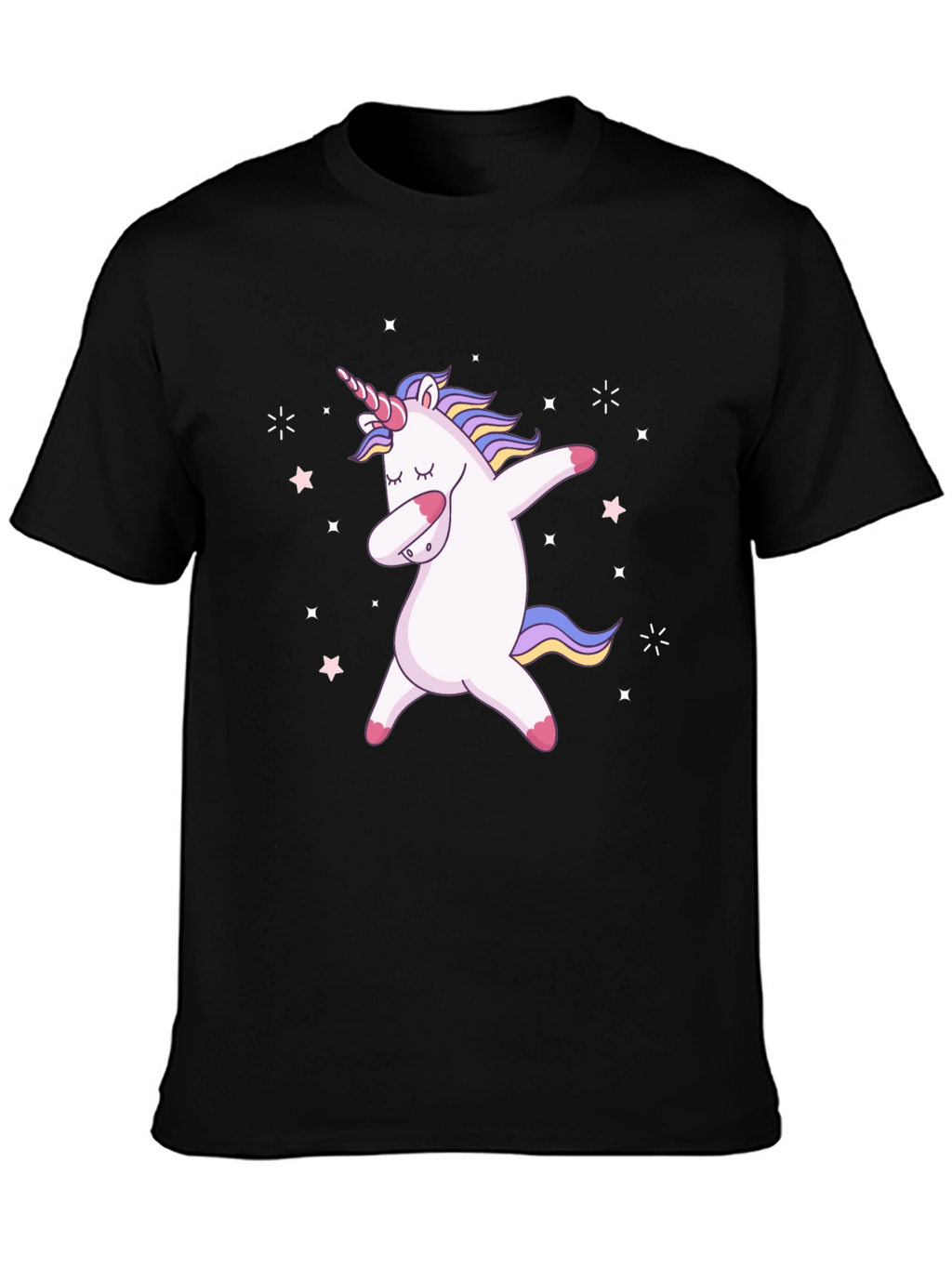 Dabbing Unicorn Black Graphic Tee