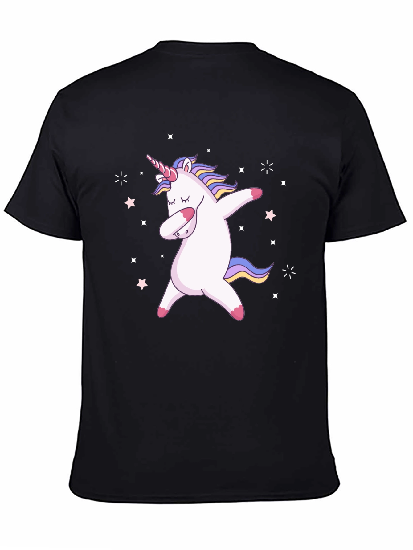 Dabbing Unicorn Black Graphic Tee