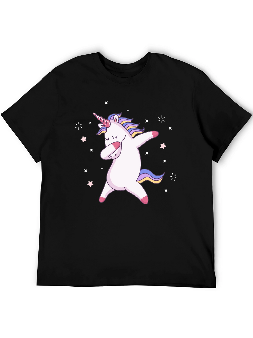 Dabbing Unicorn Black Graphic Tee