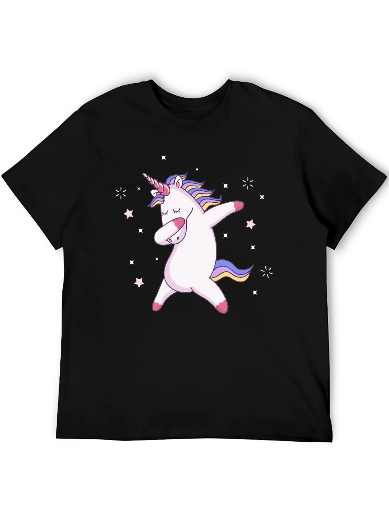 Dabbing Unicorn Black Graphic Tee