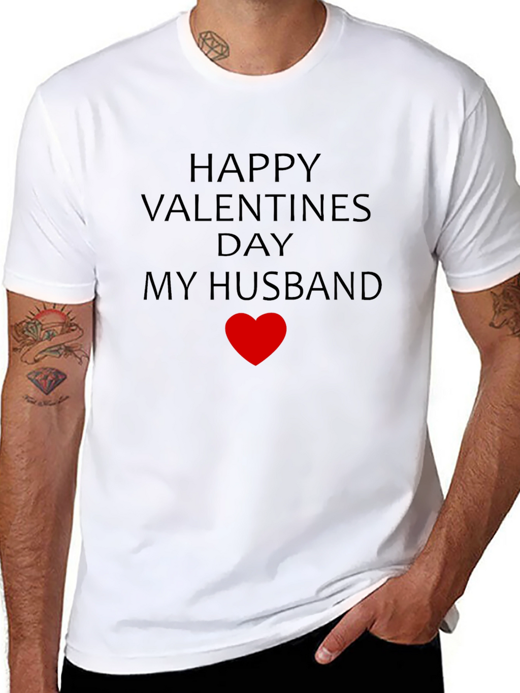Husband Valentines Day T-Shirt - Heart Design