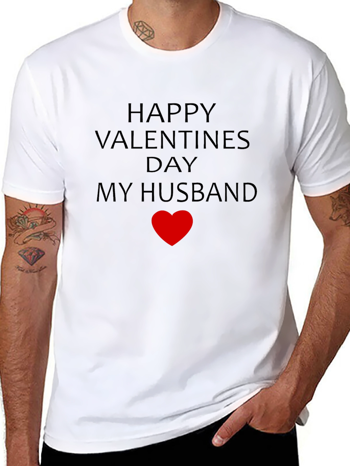 Husband Valentines Day T-Shirt - Heart Design