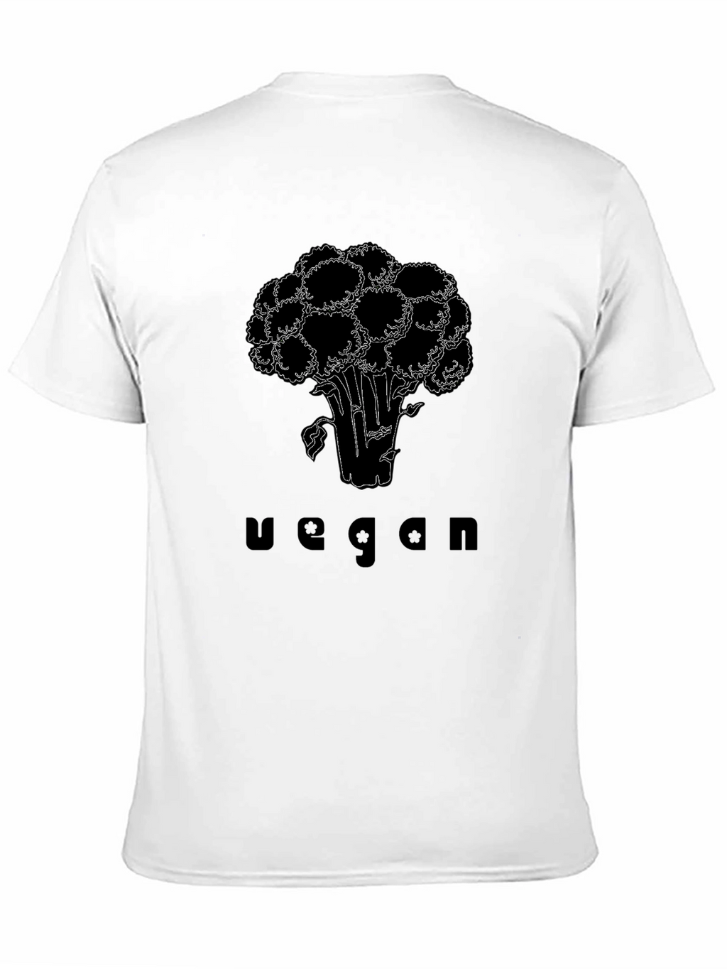 Vegan Broccoli Graphic T-Shirt - Black