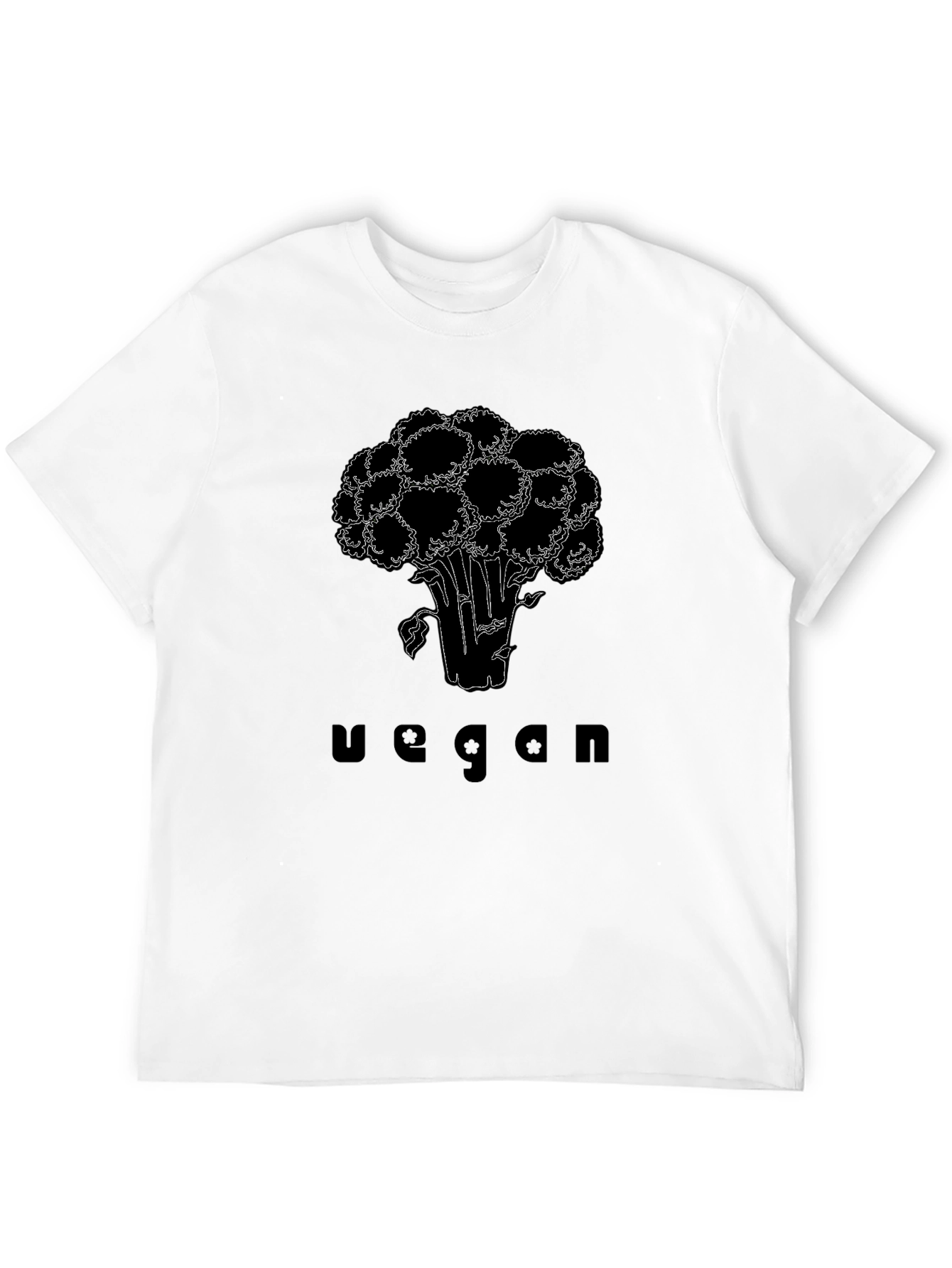 Vegan Broccoli Graphic T-Shirt - Black