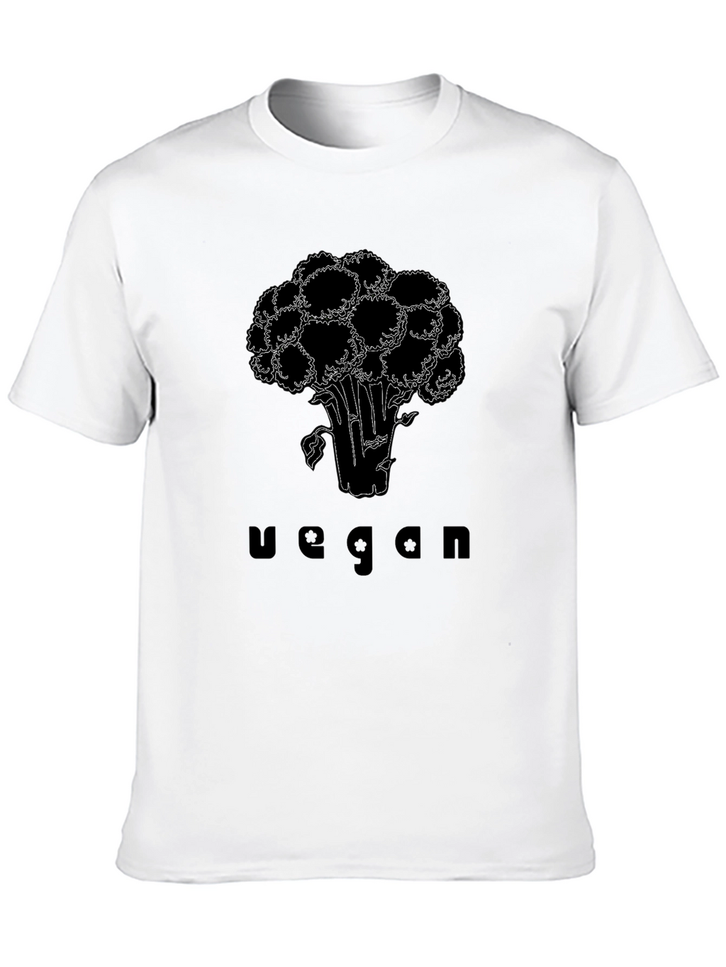 Vegan Broccoli Graphic T-Shirt - Black