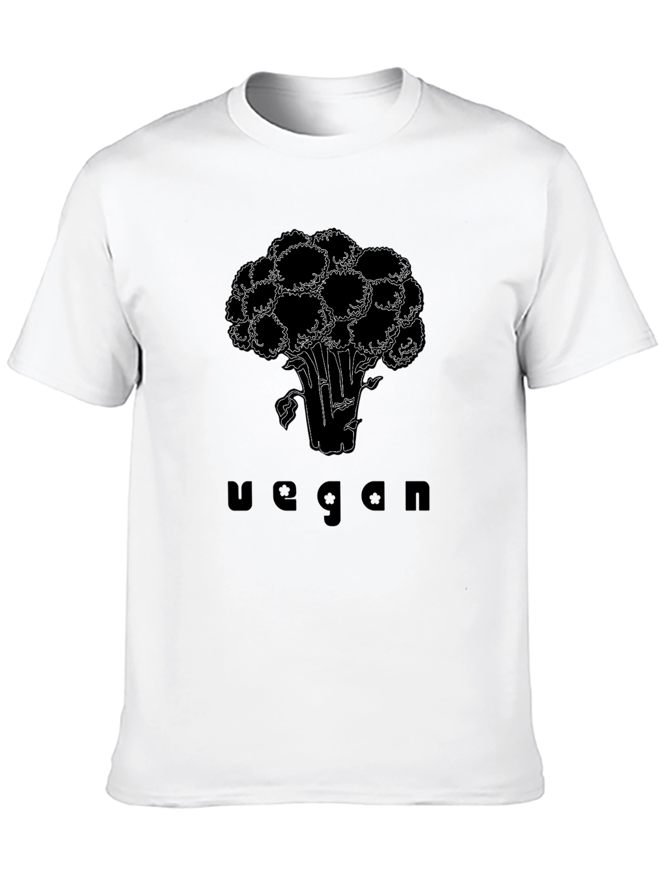 Vegan Broccoli Graphic T-Shirt - Black