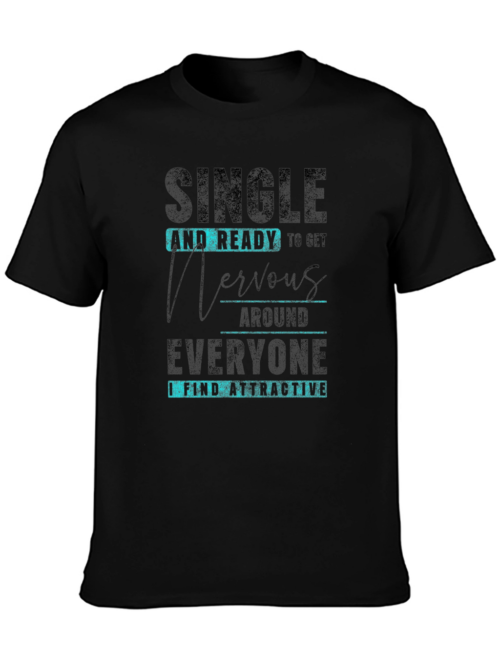 Single & Ready Graphic T-Shirt - Black