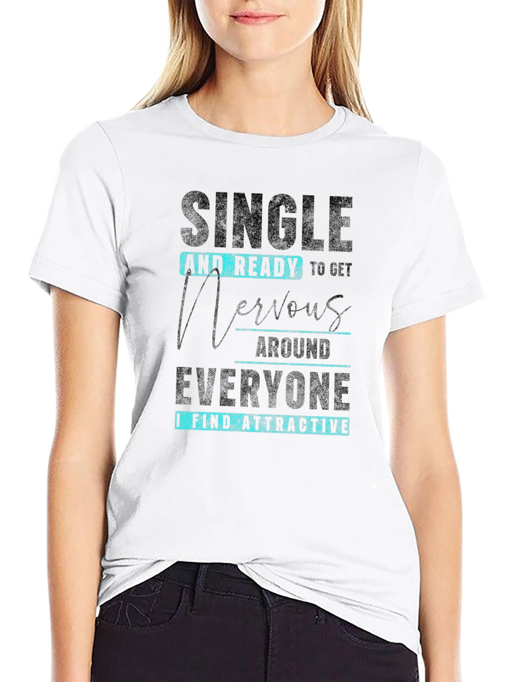 Single & Ready Graphic T-Shirt - Black