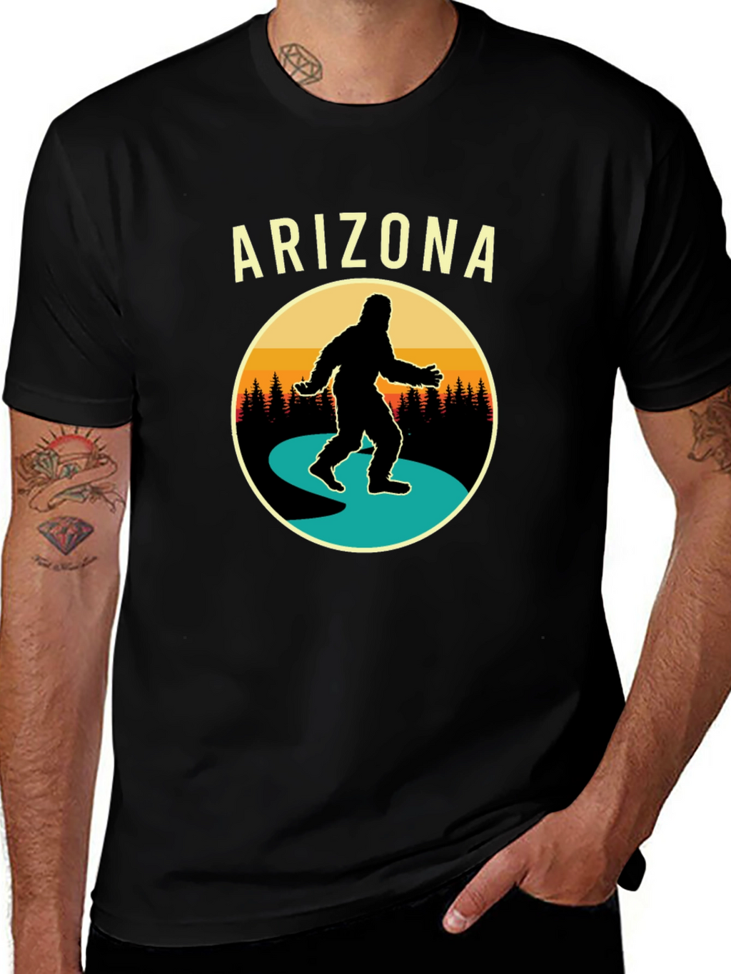 Arizona Bigfoot T-Shirt - Retro Sasquatch Tee
