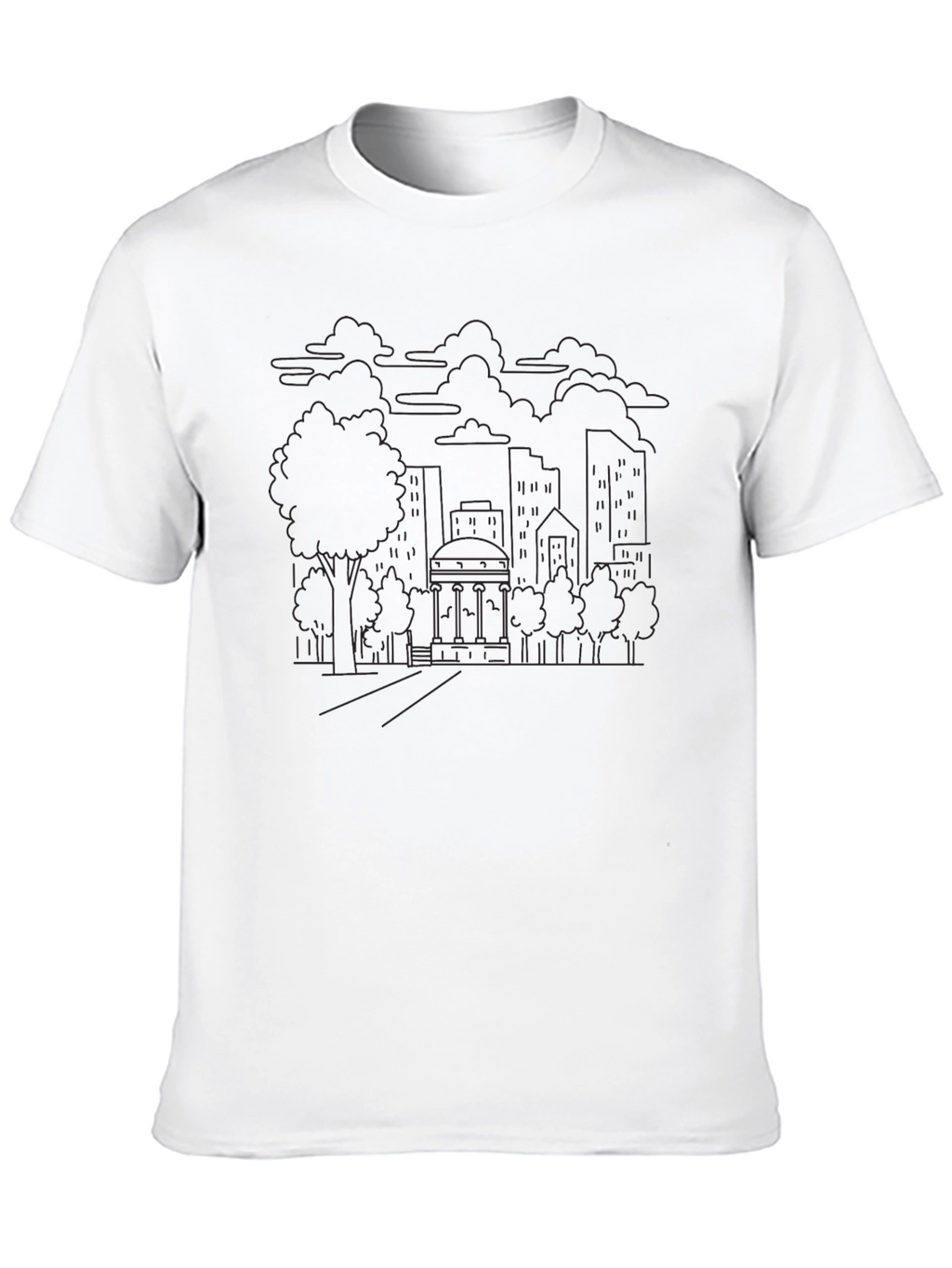 Urban Sketch Mens Black T-Shirt