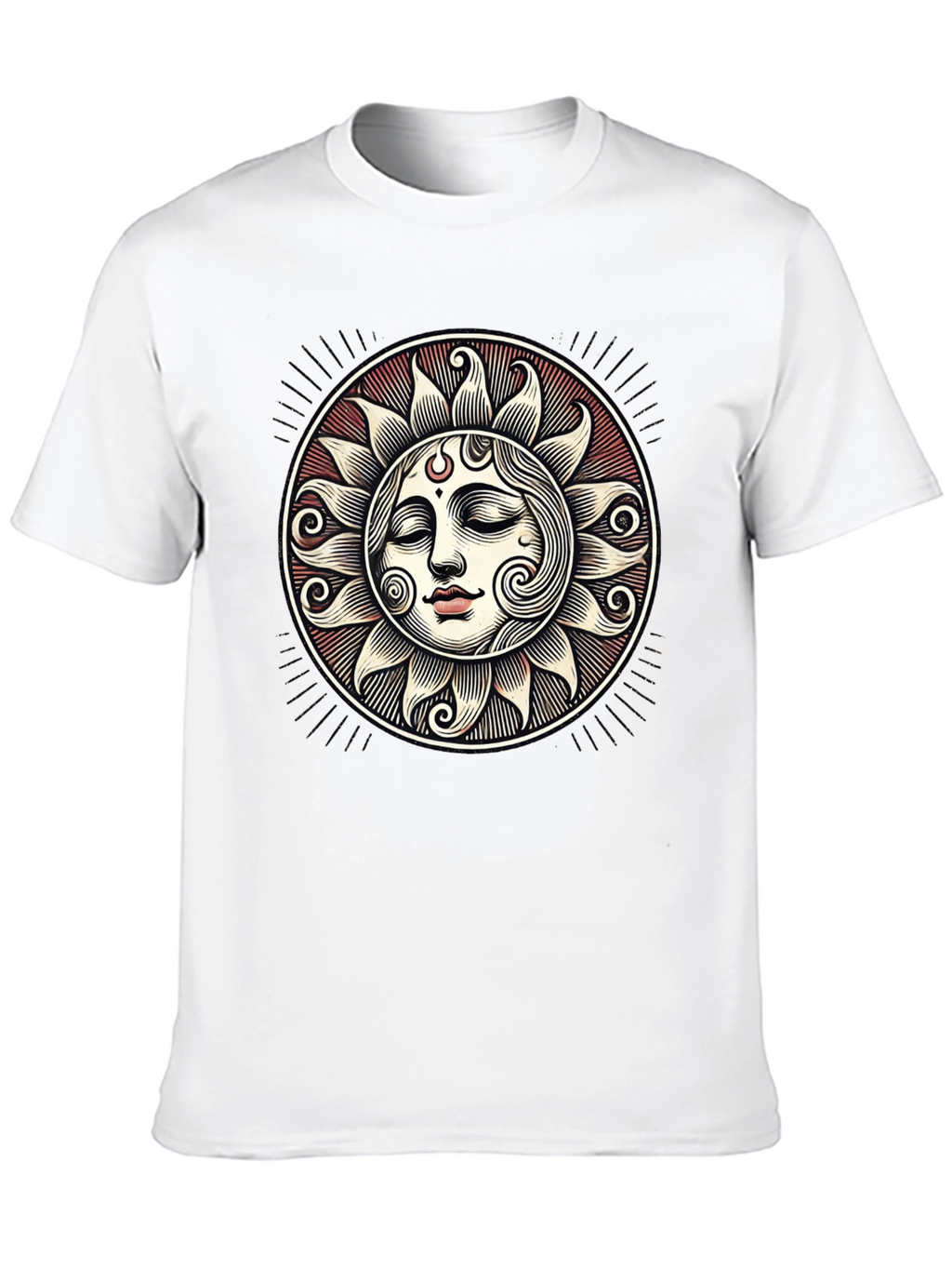 Celestial Sun Face Graphic Tee