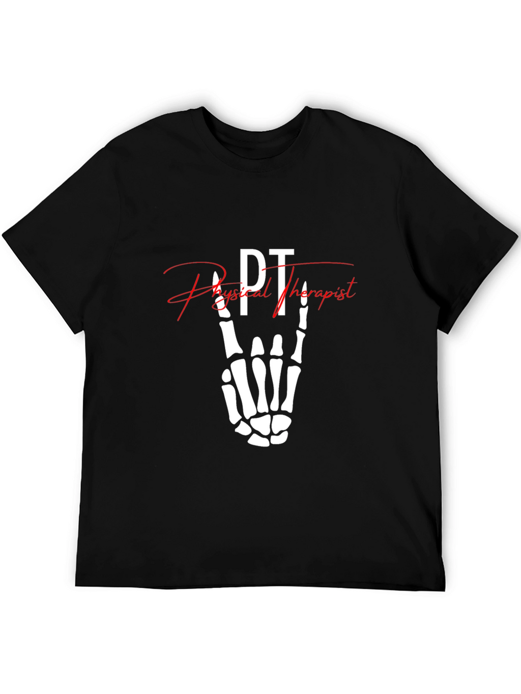 PT Physical Therapist Skeleton Hand T-Shirt