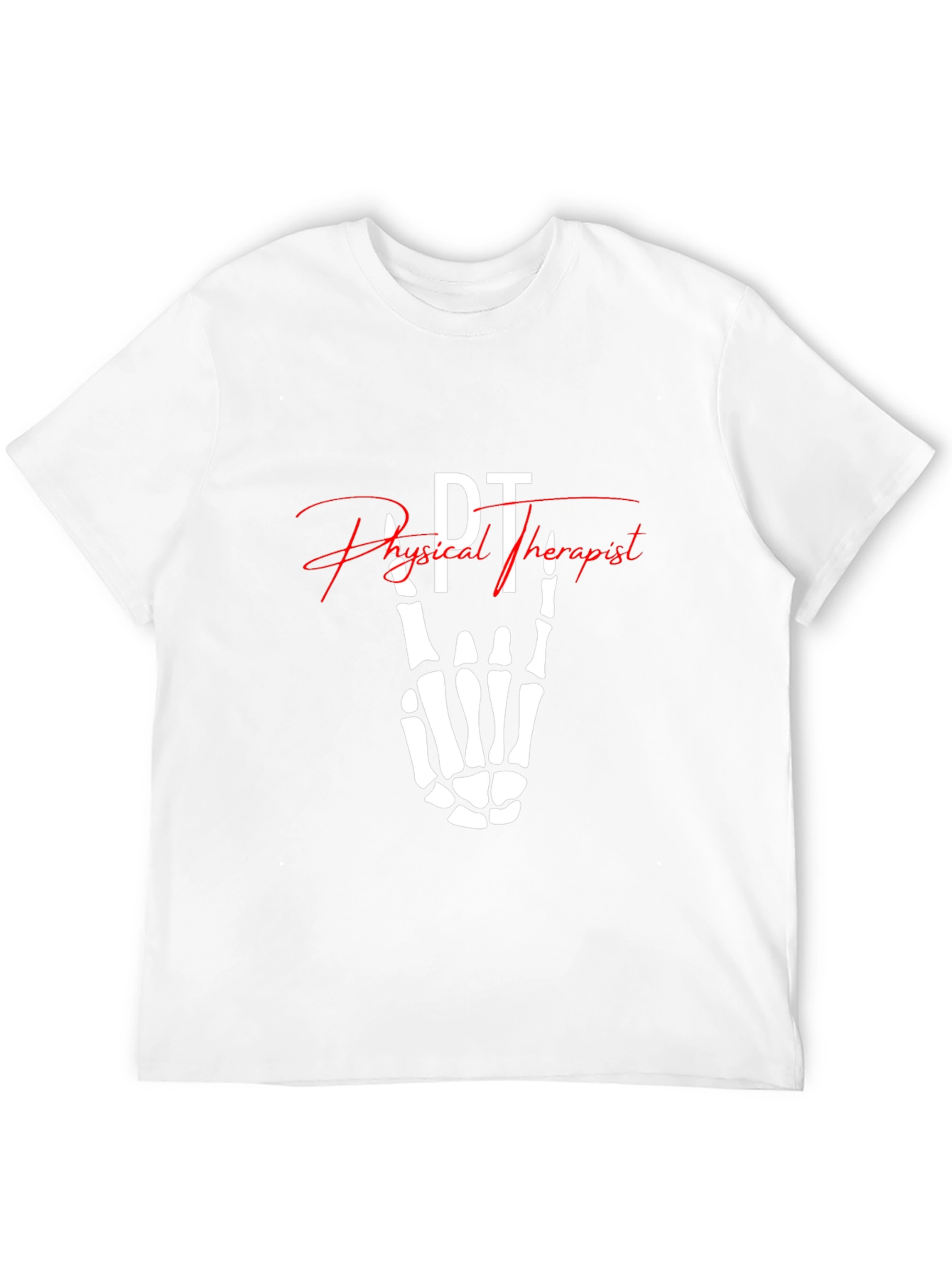 PT Physical Therapist Skeleton Hand T-Shirt