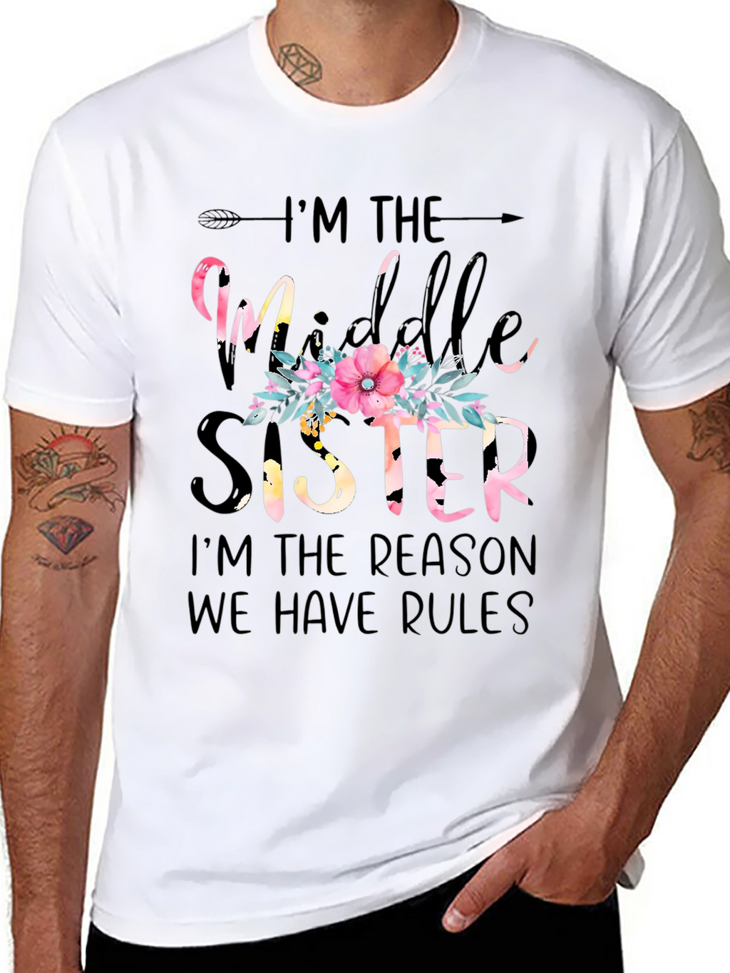 Middle Sister Floral Graphic Tee