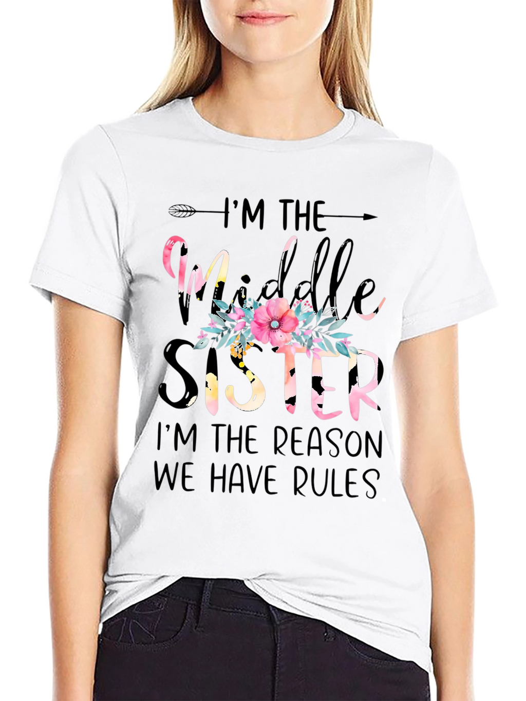 Middle Sister Floral Graphic Tee