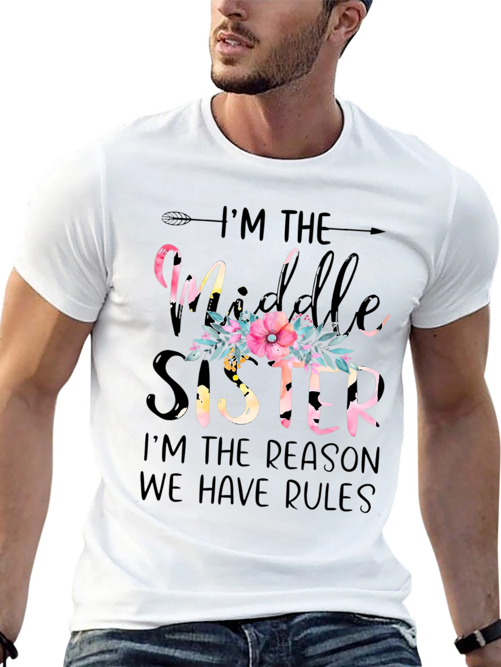 Middle Sister Floral Graphic Tee