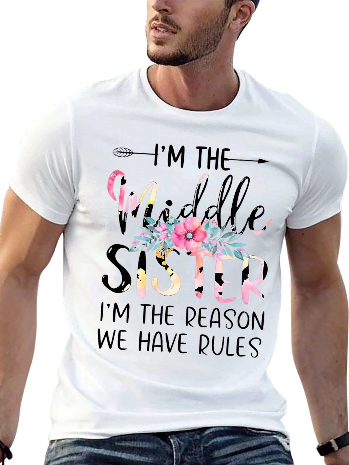 Middle Sister Floral Graphic Tee
