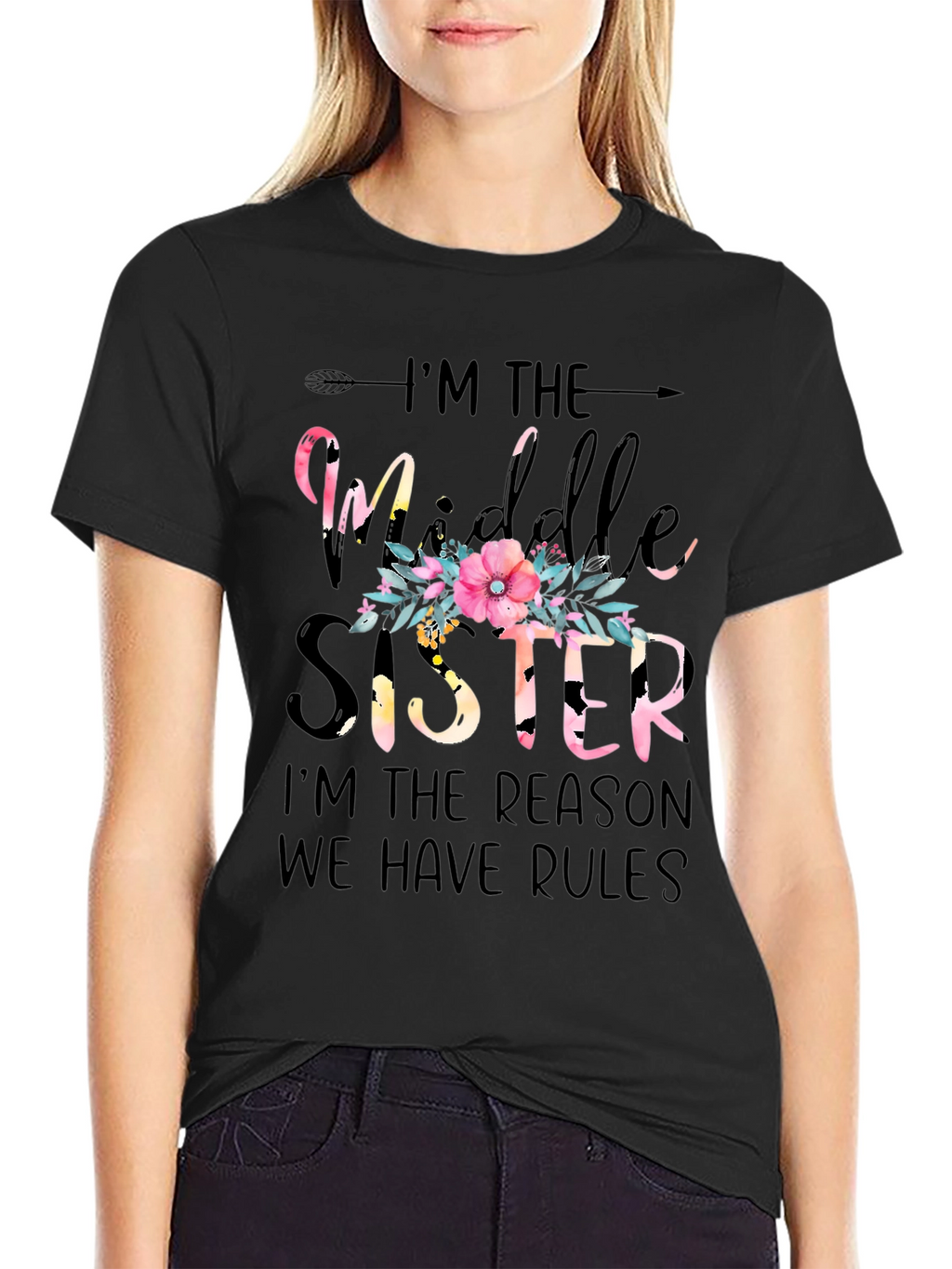 Middle Sister Floral Graphic Tee