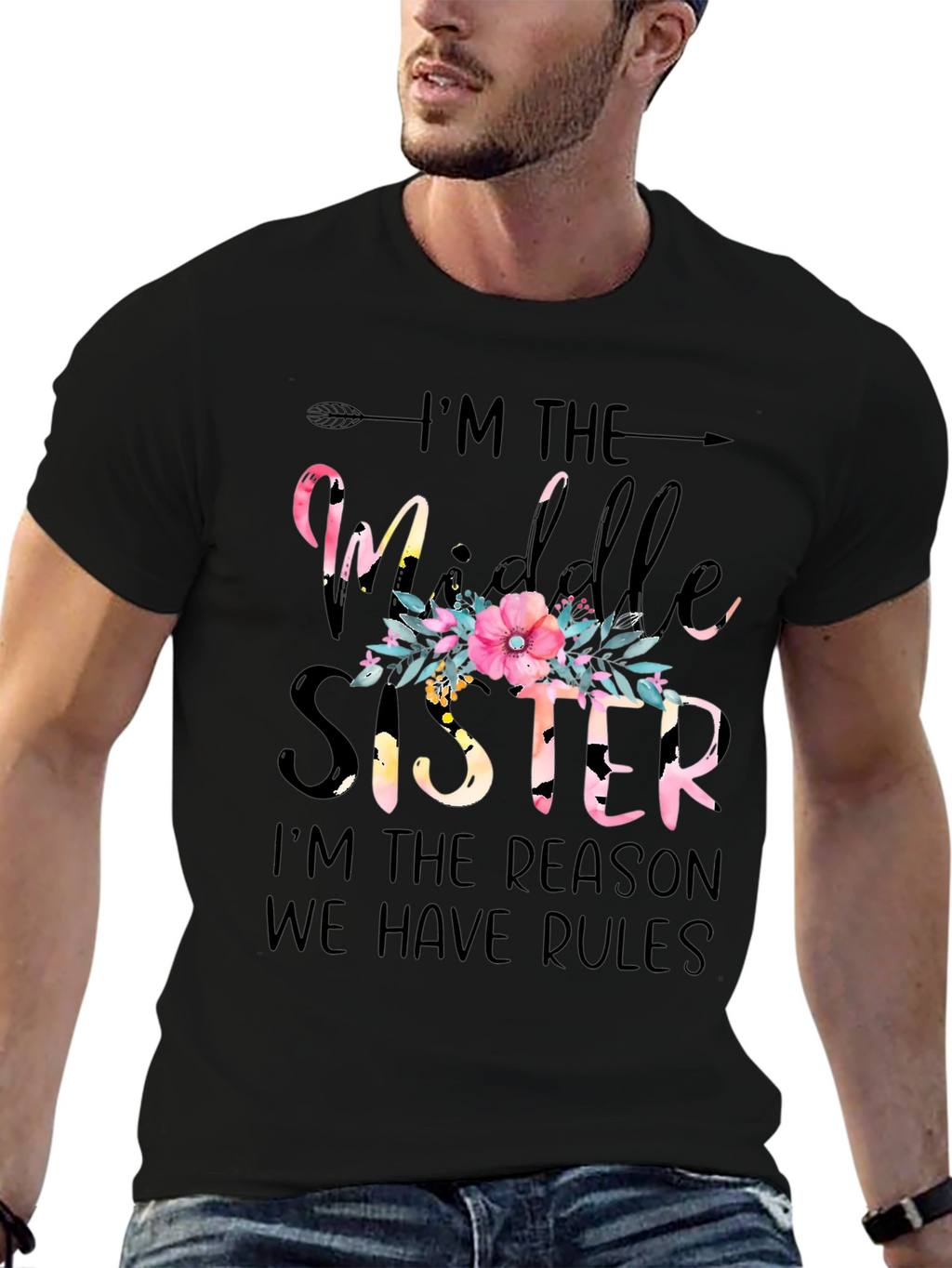 Middle Sister Floral Graphic Tee