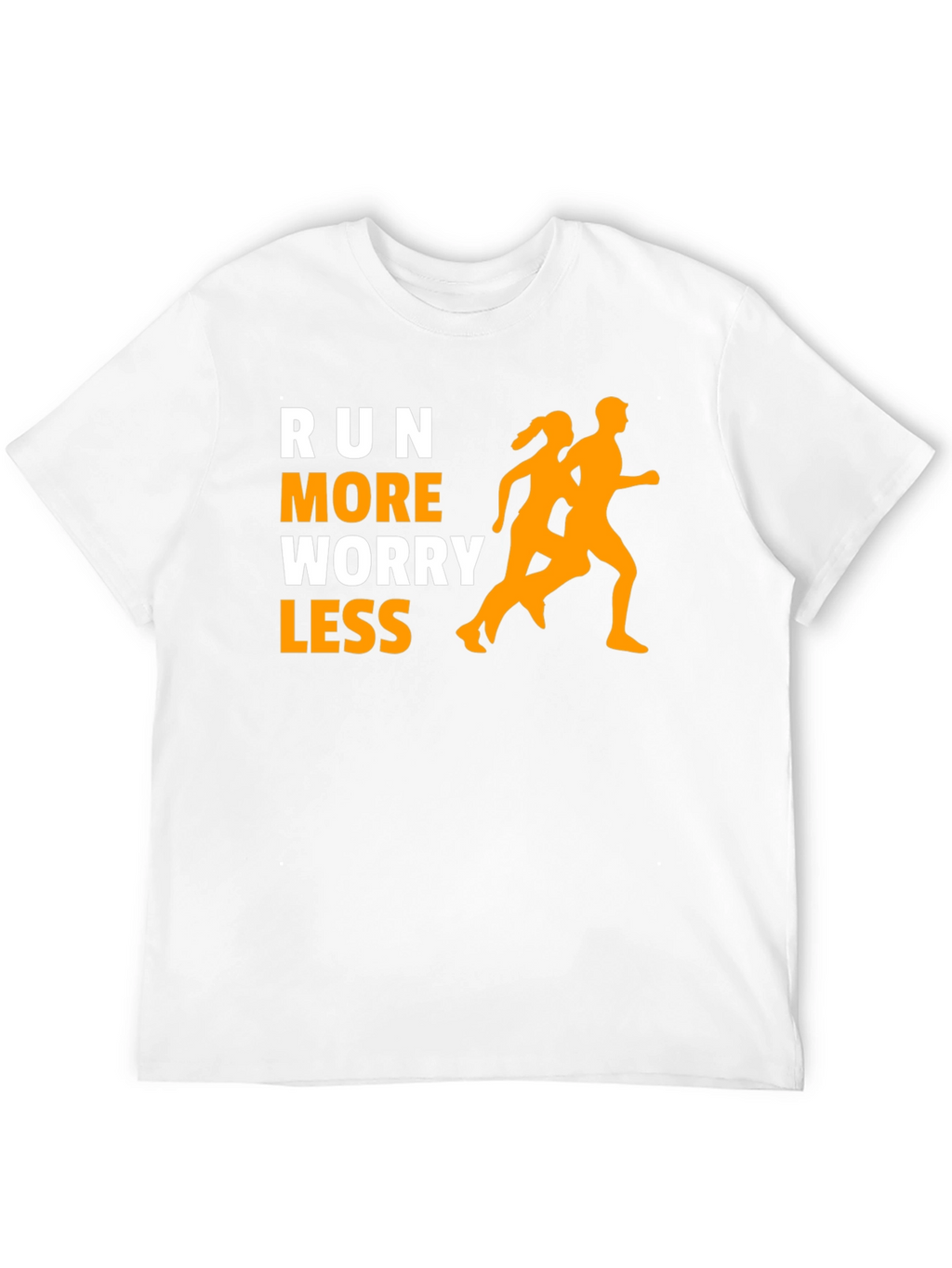 Run More Worry Less Graphic Tee