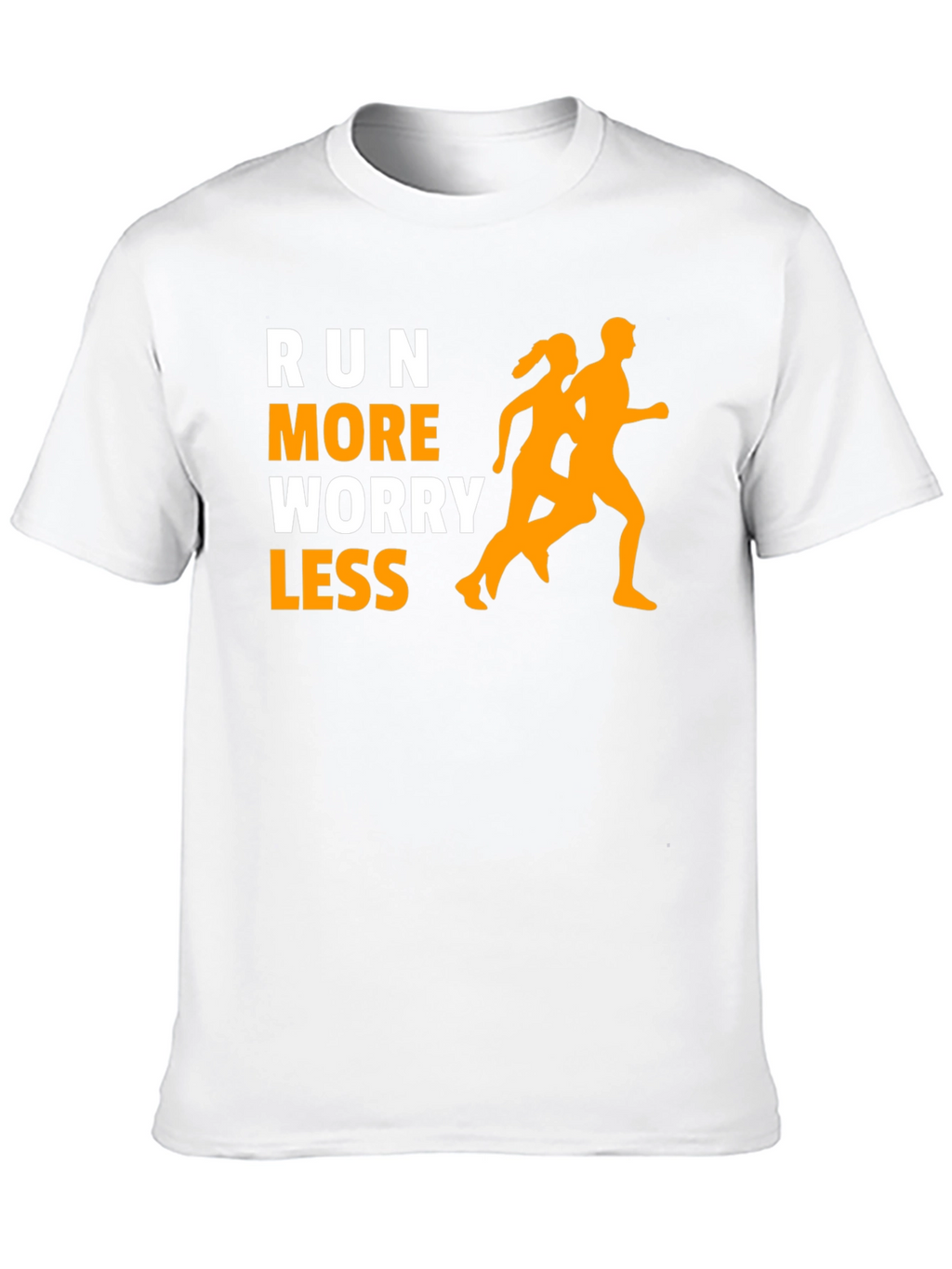Run More Worry Less Graphic Tee
