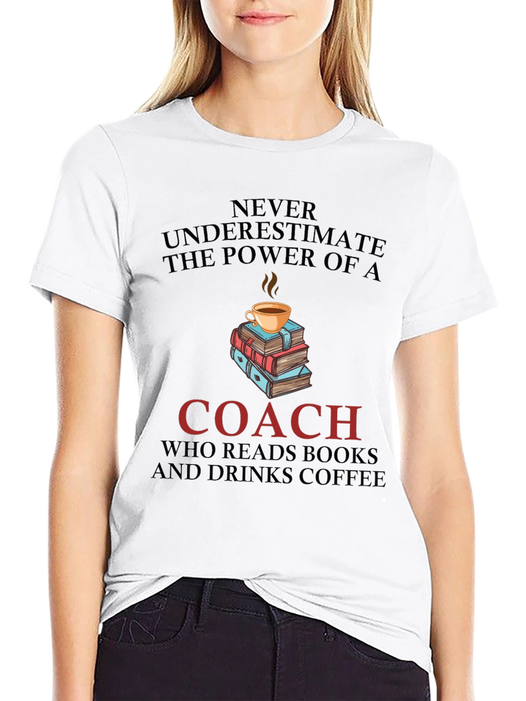 Coach Reads Books Drinks Coffee T-Shirt