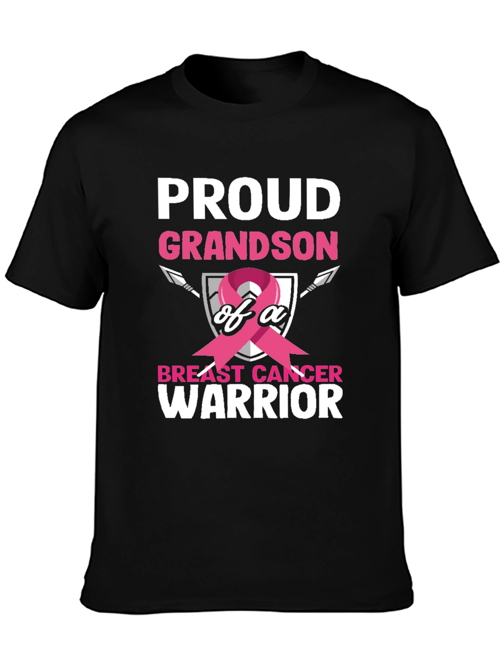 Proud Grandson Breast Cancer Warrior T-Shirt
