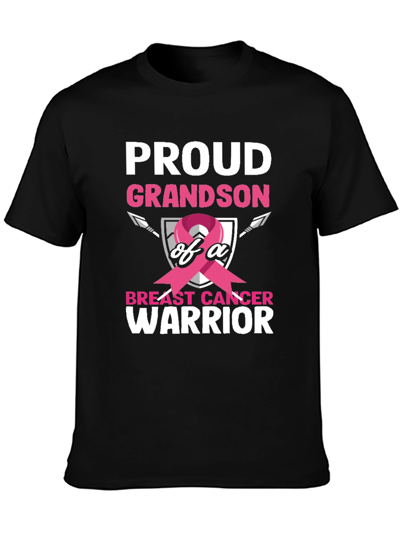 Proud Grandson Breast Cancer Warrior T-Shirt