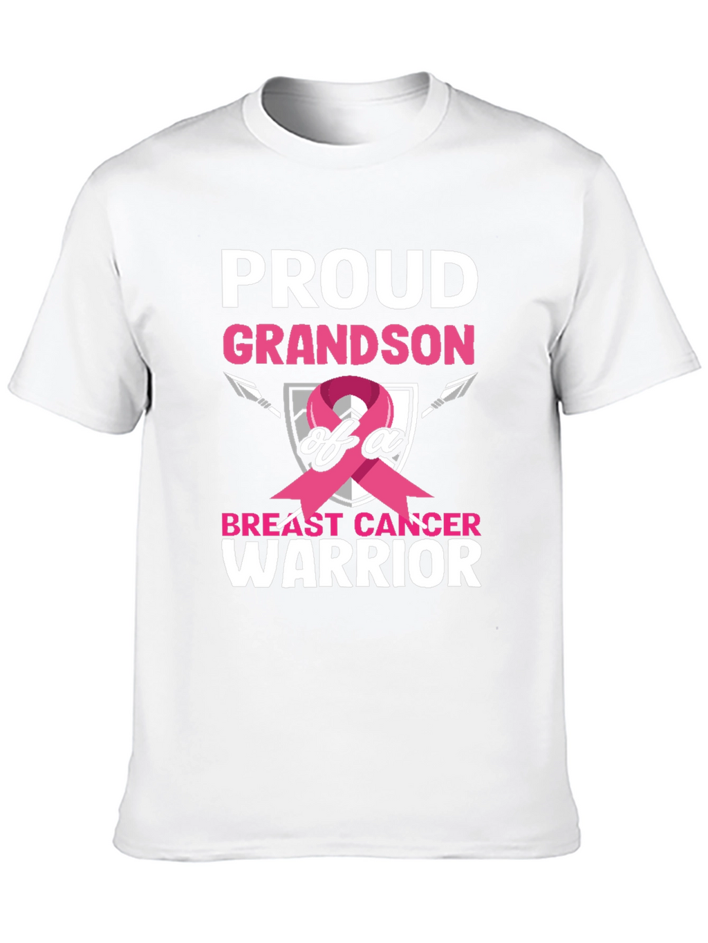 Proud Grandson Breast Cancer Warrior T-Shirt