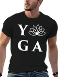 Yoga Lotus Black T-Shirt - Relax & Unwind