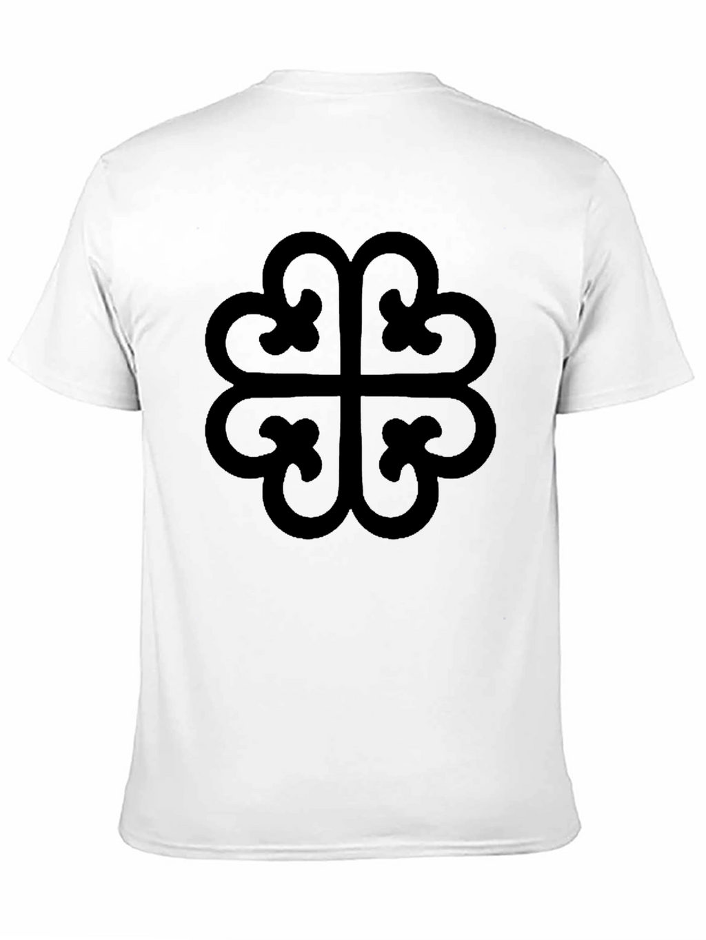Black Adinkra Heart Symbol T-Shirt