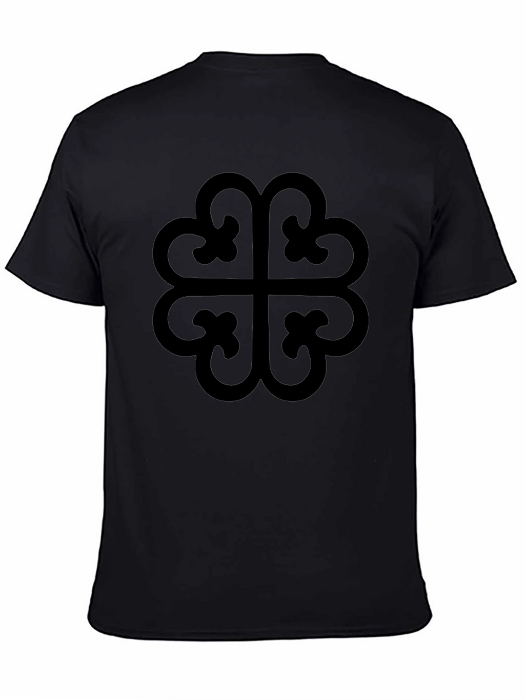 Black Adinkra Heart Symbol T-Shirt
