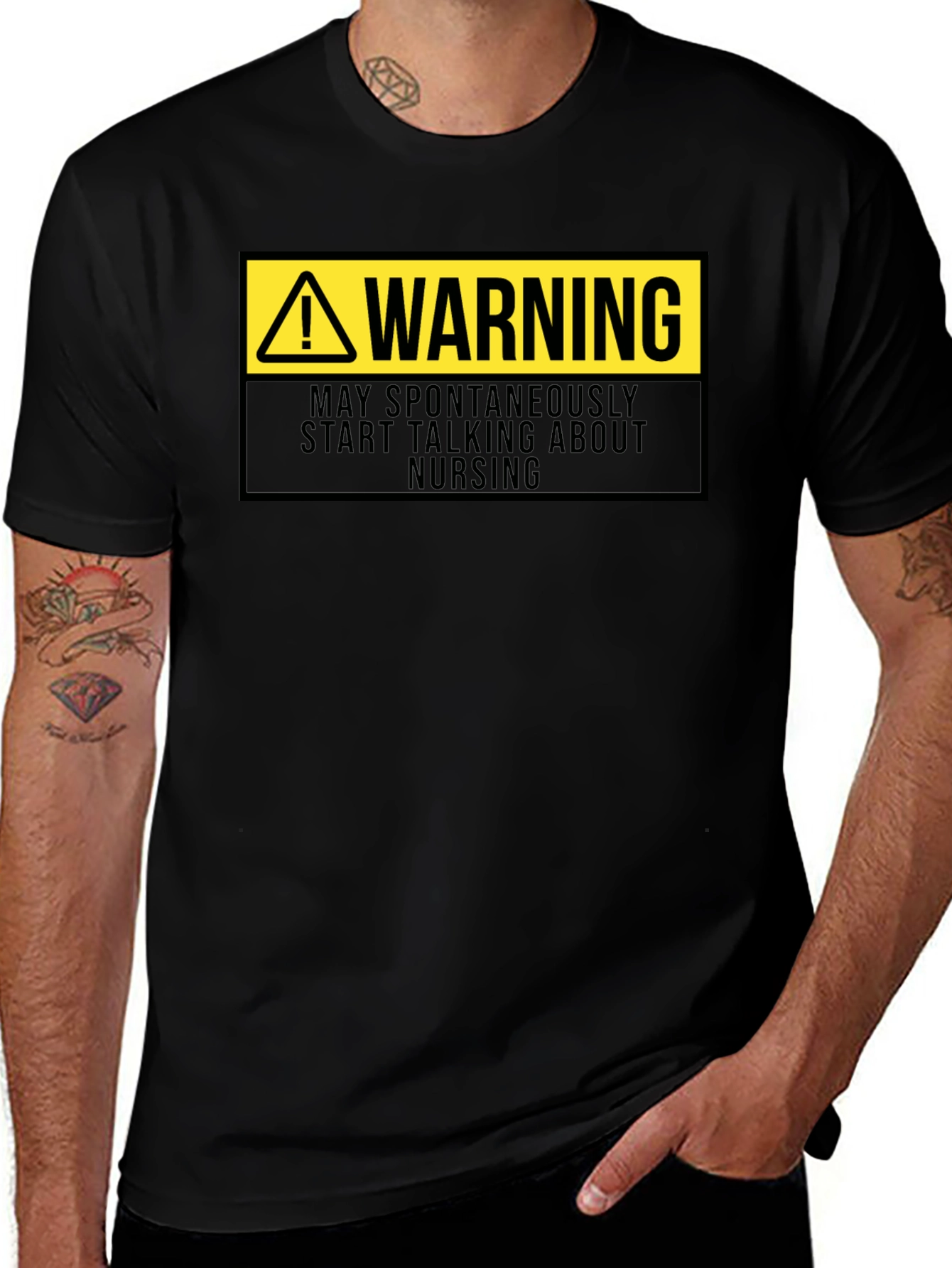 Warning: May Spontaneously Talk About Nursing T-Shirt