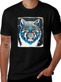Wolf Graphic Tee - Black Cotton T-Shirt