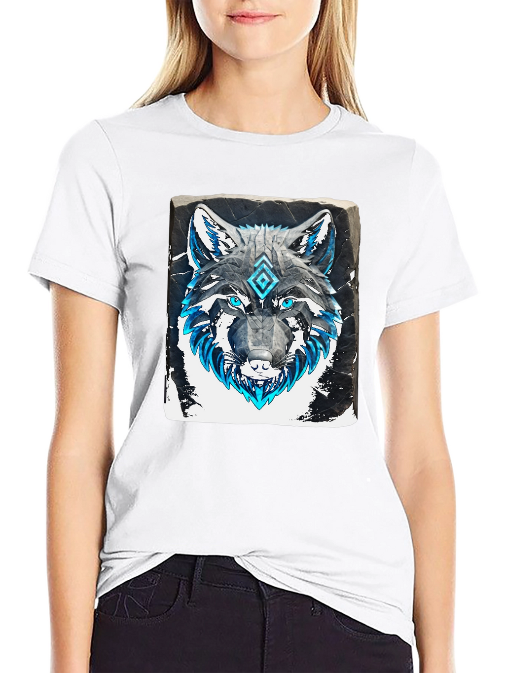 Wolf Graphic Tee - Black Cotton T-Shirt