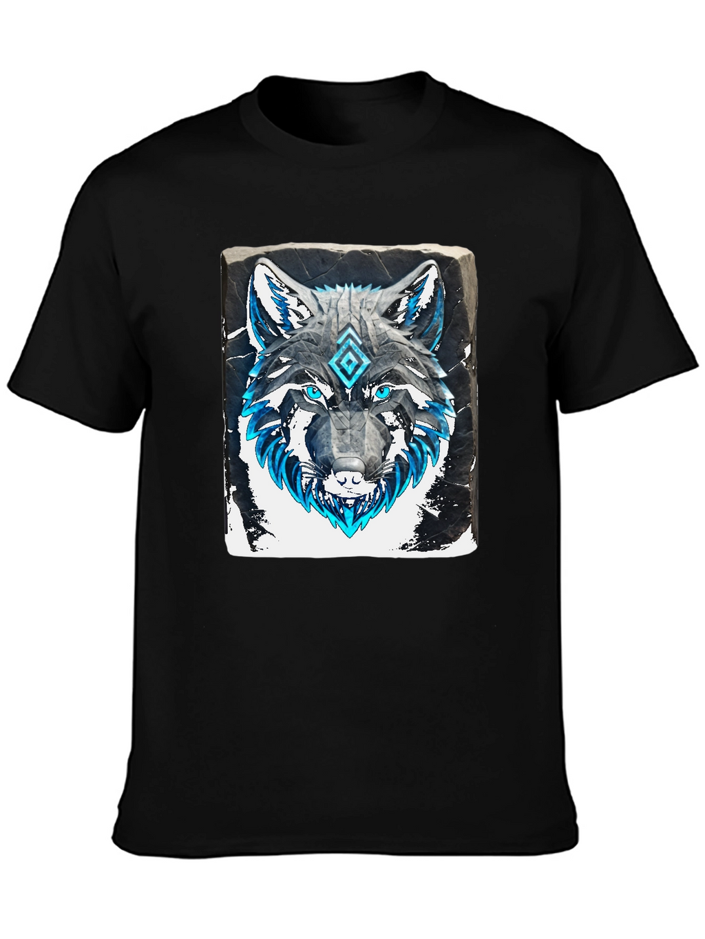 Wolf Graphic Tee - Black Cotton T-Shirt