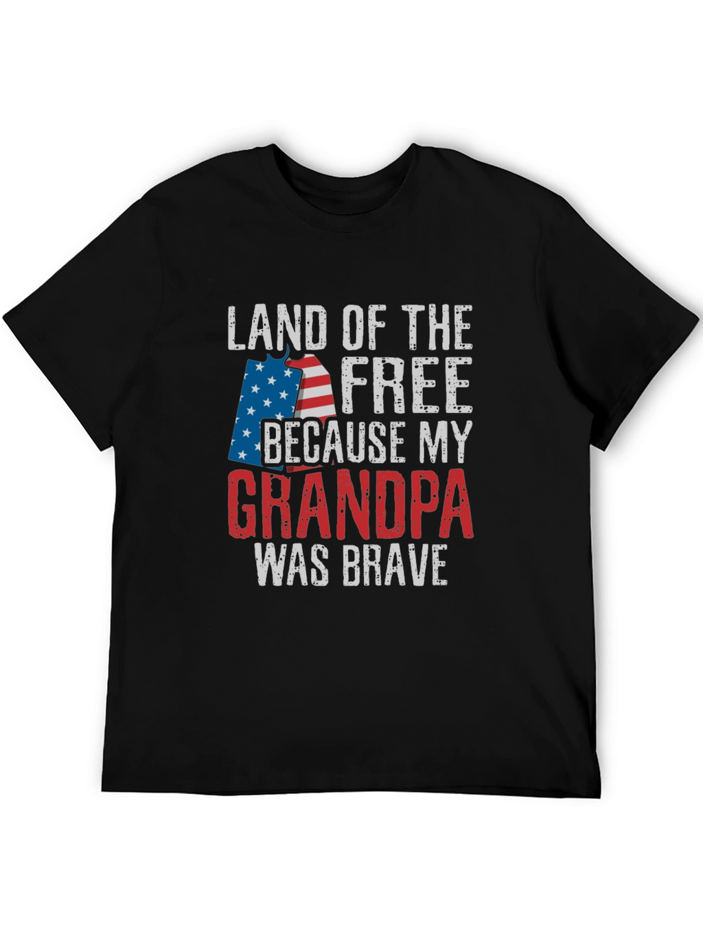 Land of the Free Grandpa Patriotic T-Shirt