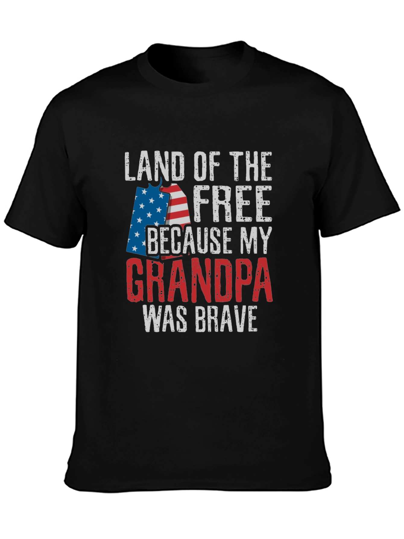 Land of the Free Grandpa Patriotic T-Shirt