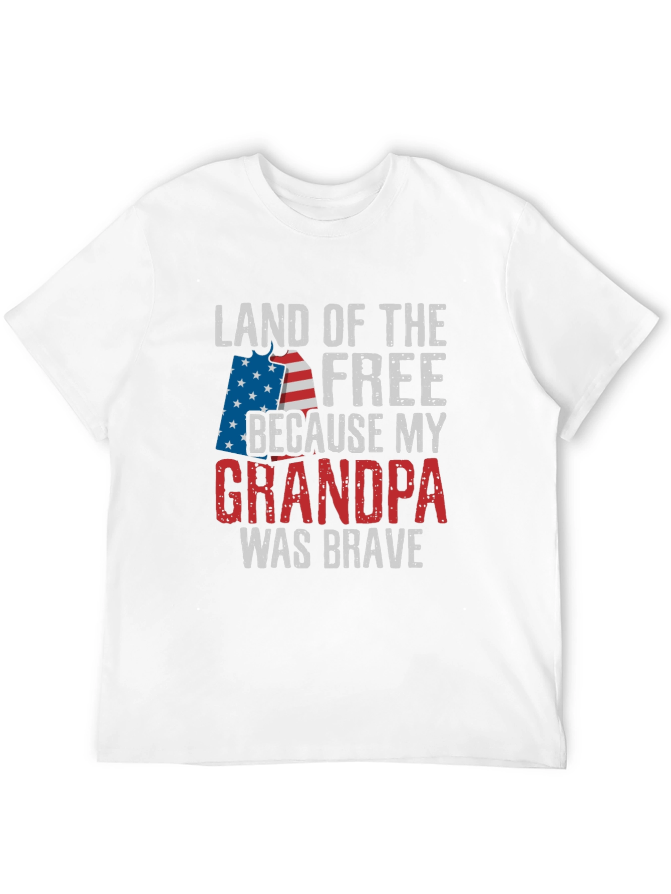 Land of the Free Grandpa Patriotic T-Shirt