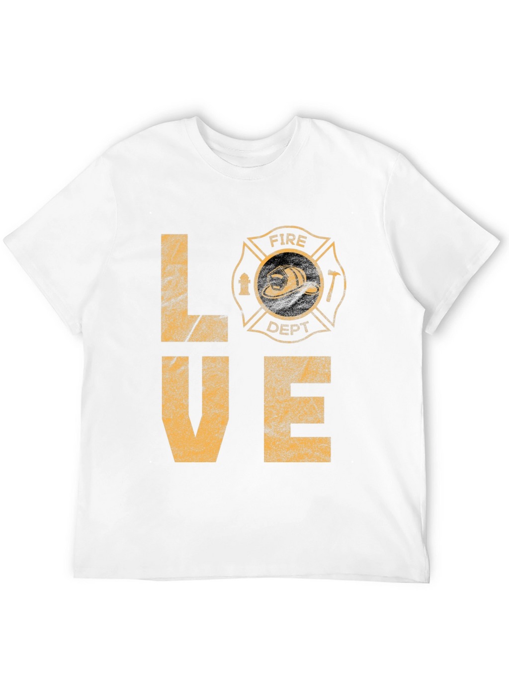 Fire Dept LOVE Graphic T-Shirt - Black Cotton Tee