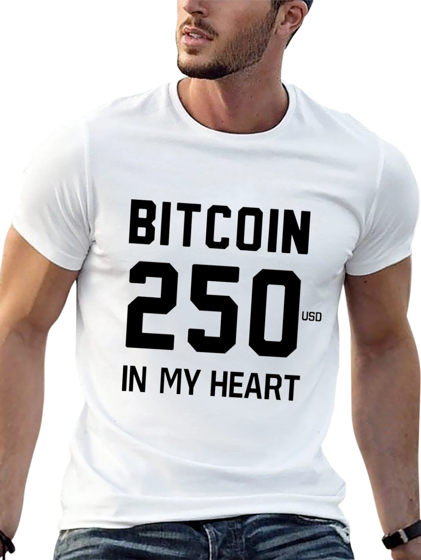 Bitcoin 250 USD Black T-Shirt
