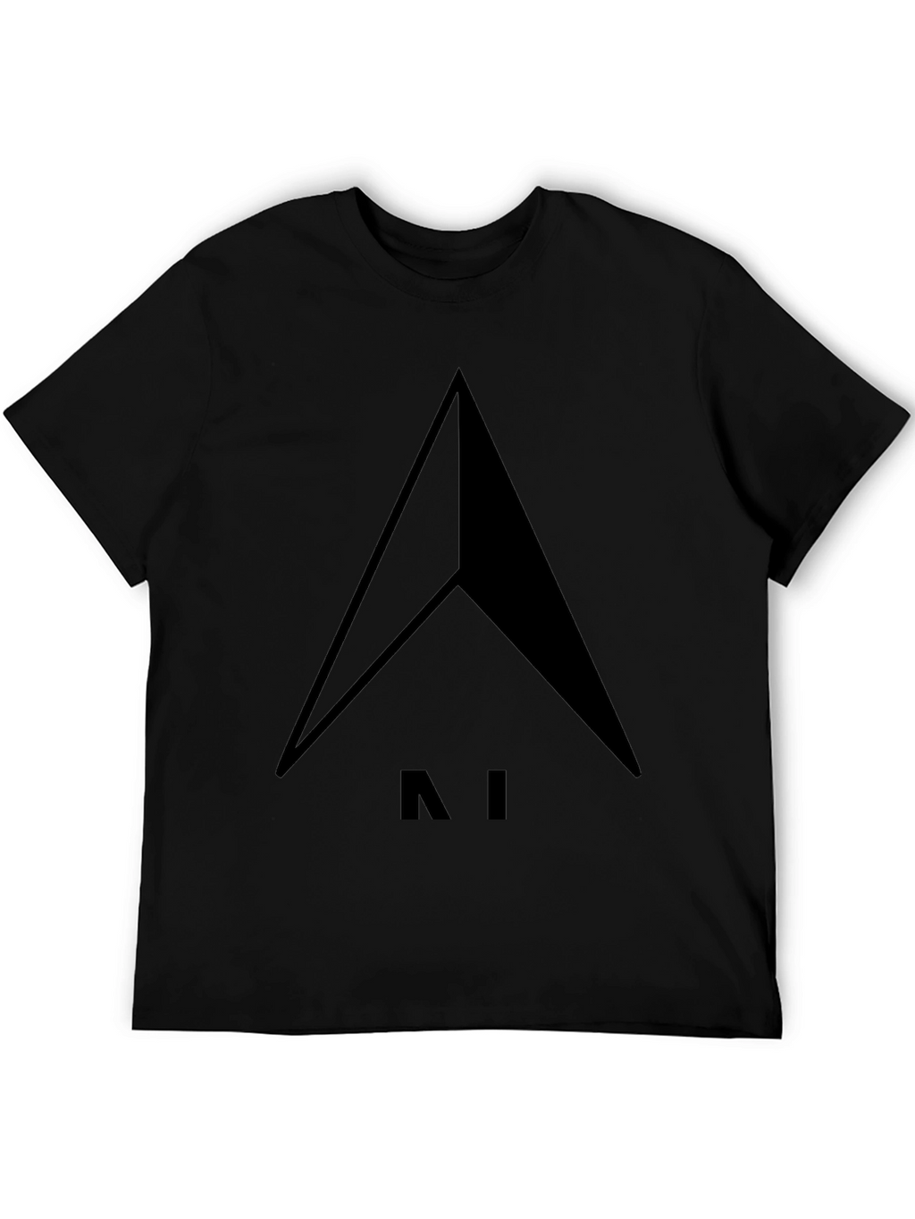 Modern Minimalist AI Arrow Black T-Shirt