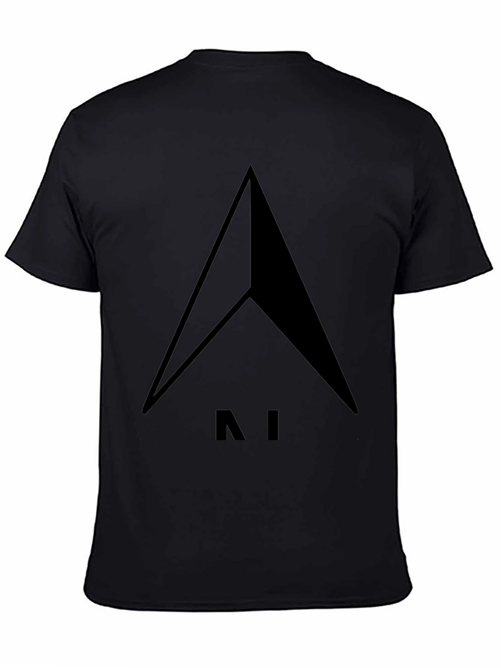 Modern Minimalist AI Arrow Black T-Shirt