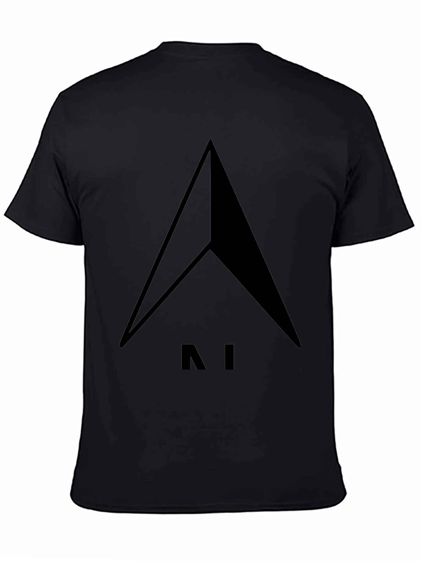 Modern Minimalist AI Arrow Black T-Shirt