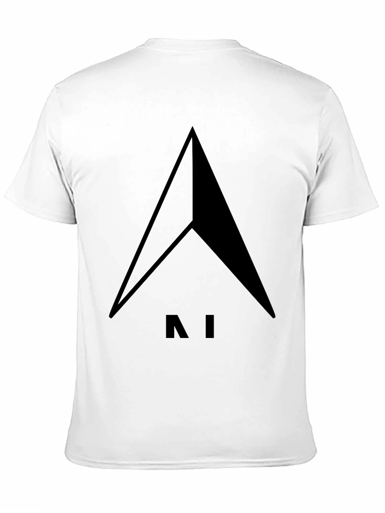 Modern Minimalist AI Arrow Black T-Shirt