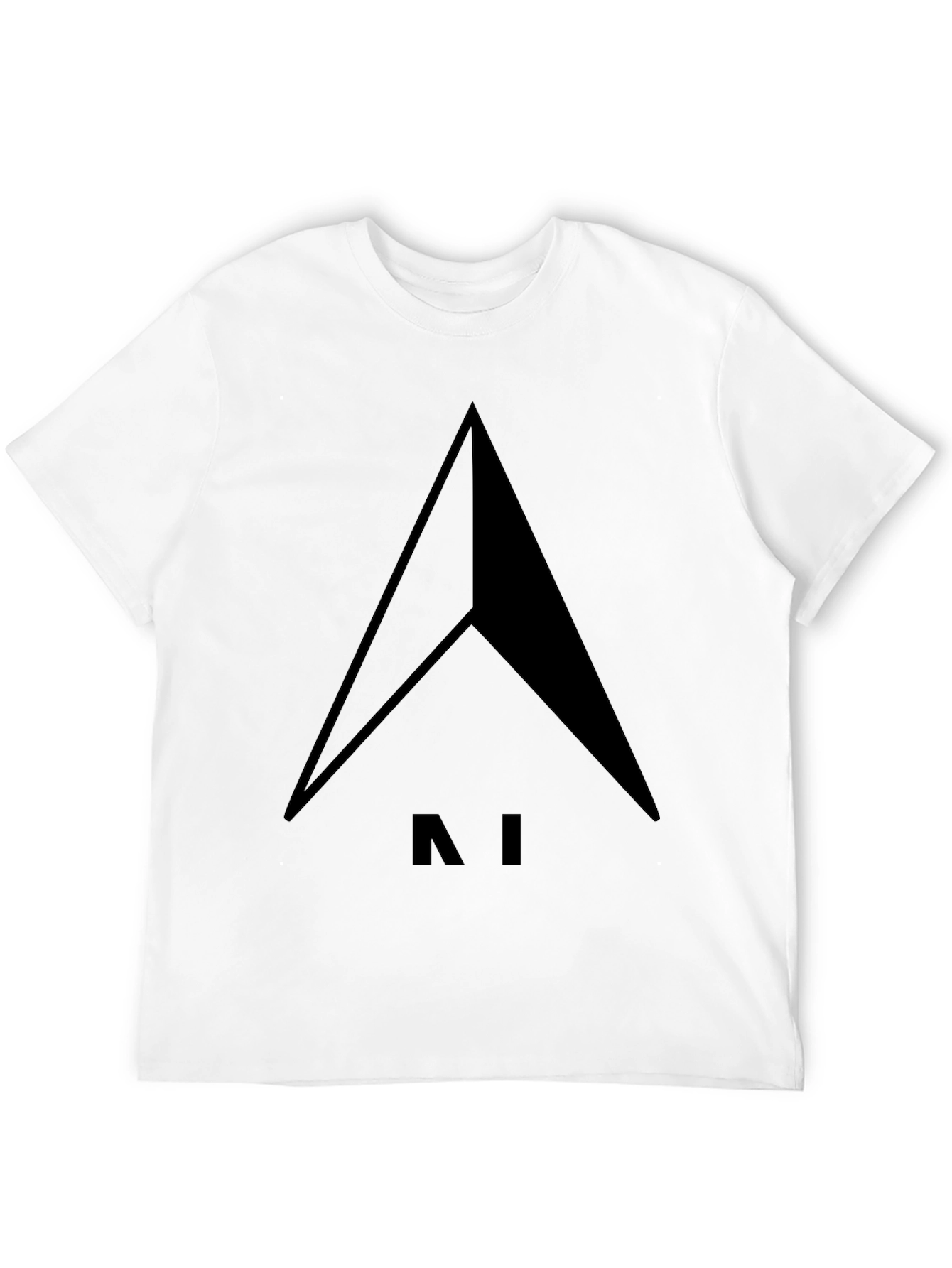 Modern Minimalist AI Arrow Black T-Shirt