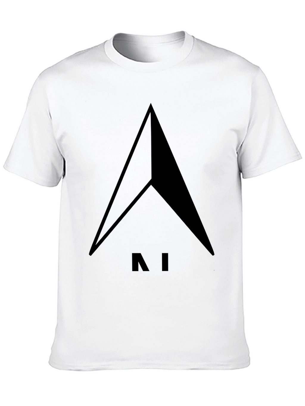 Modern Minimalist AI Arrow Black T-Shirt