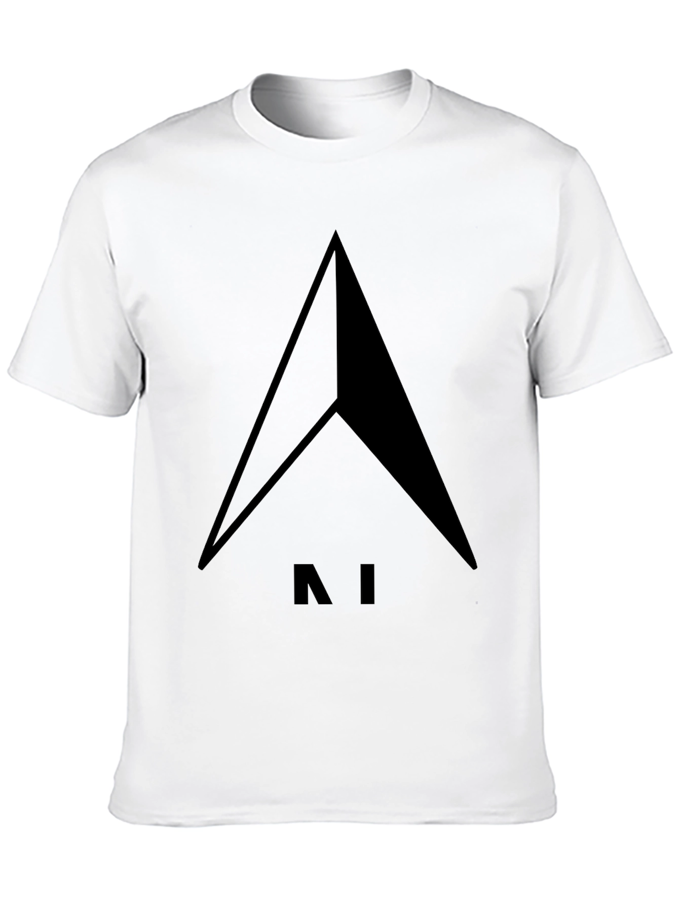 Modern Minimalist AI Arrow Black T-Shirt