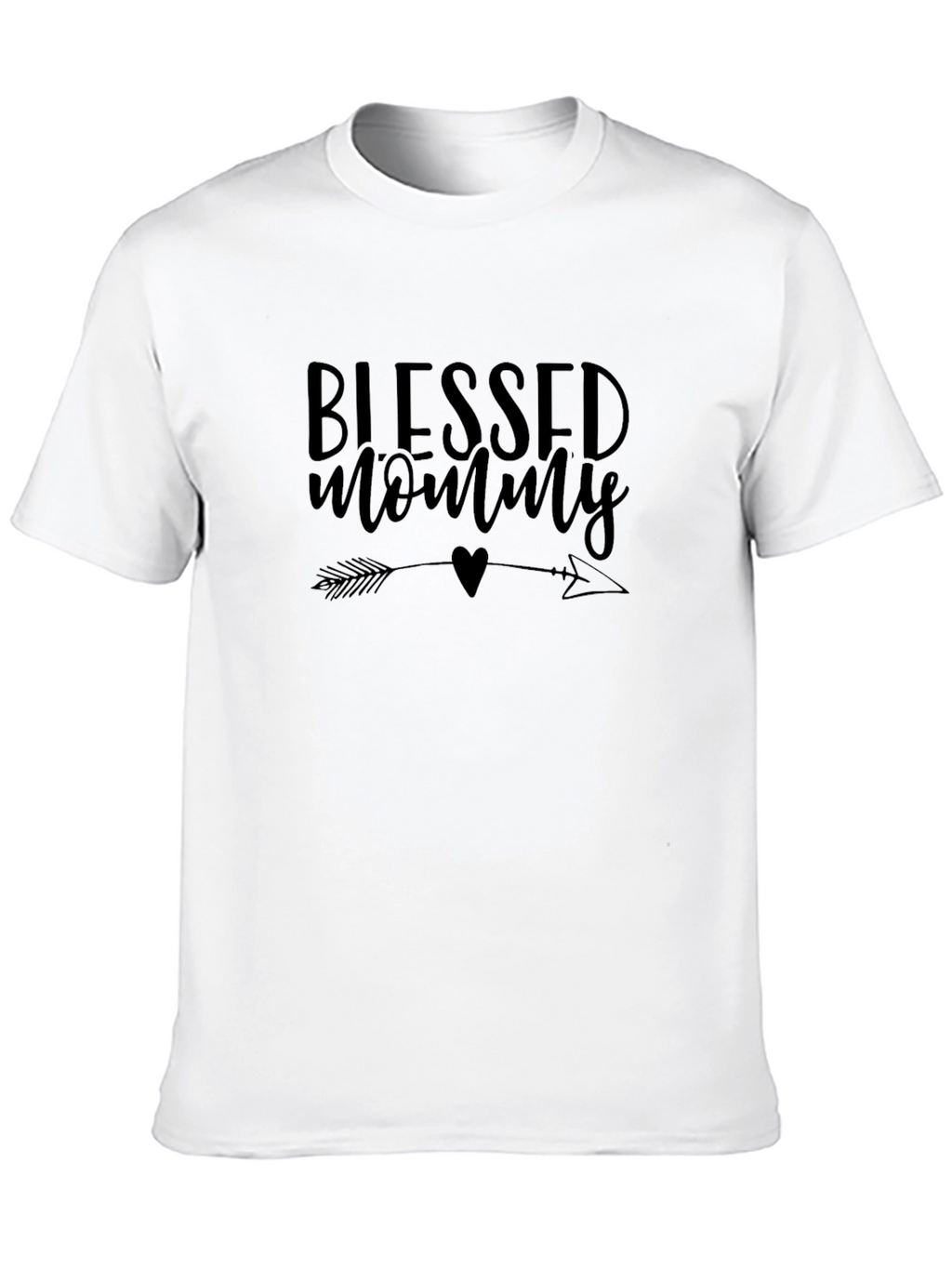 Blessed Mommy Graphic T-Shirt - Black